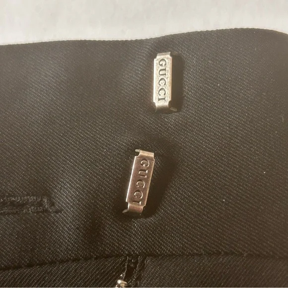 Gucci pencil skirt women’s size 8 black silver buckle vintage Tom Ford luxury - Picture 11 of 16